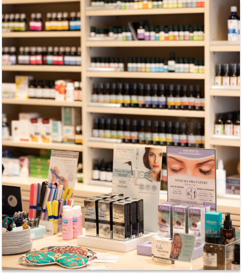 Photo des produits cosmétiques naturels proposés à la Pharmacie de Bourg-de-Four à Genève