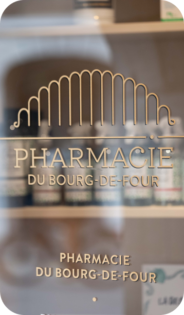 Logo de la Pharmacie de Bourg-de-Four en vieille-ville de Genève